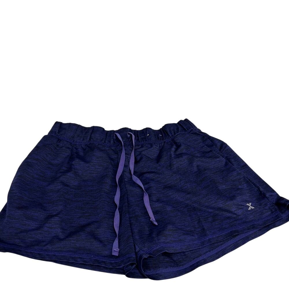 Everair shorts dark purple/blue space dye print Xersion logo womens med